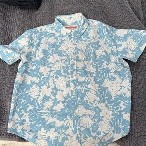 Mariana Light Blue and White Floral Men's Shirt nwot